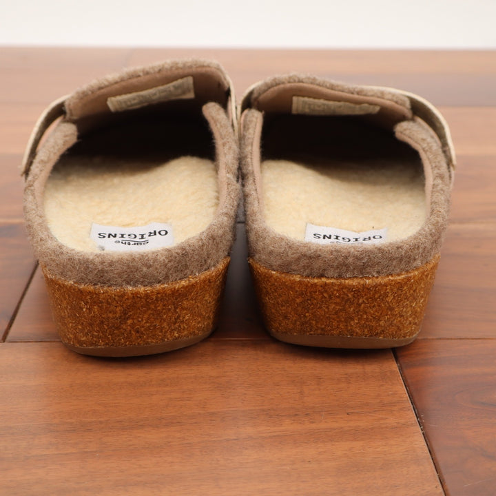 Earth Origins Ali Oatmeal Felted Wool Clogs Faux Fur Lined Mules Womens 8