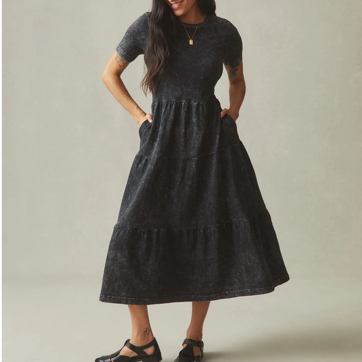 American Giant Women's Premium Slub Tiered Dress Size XS Made In USA