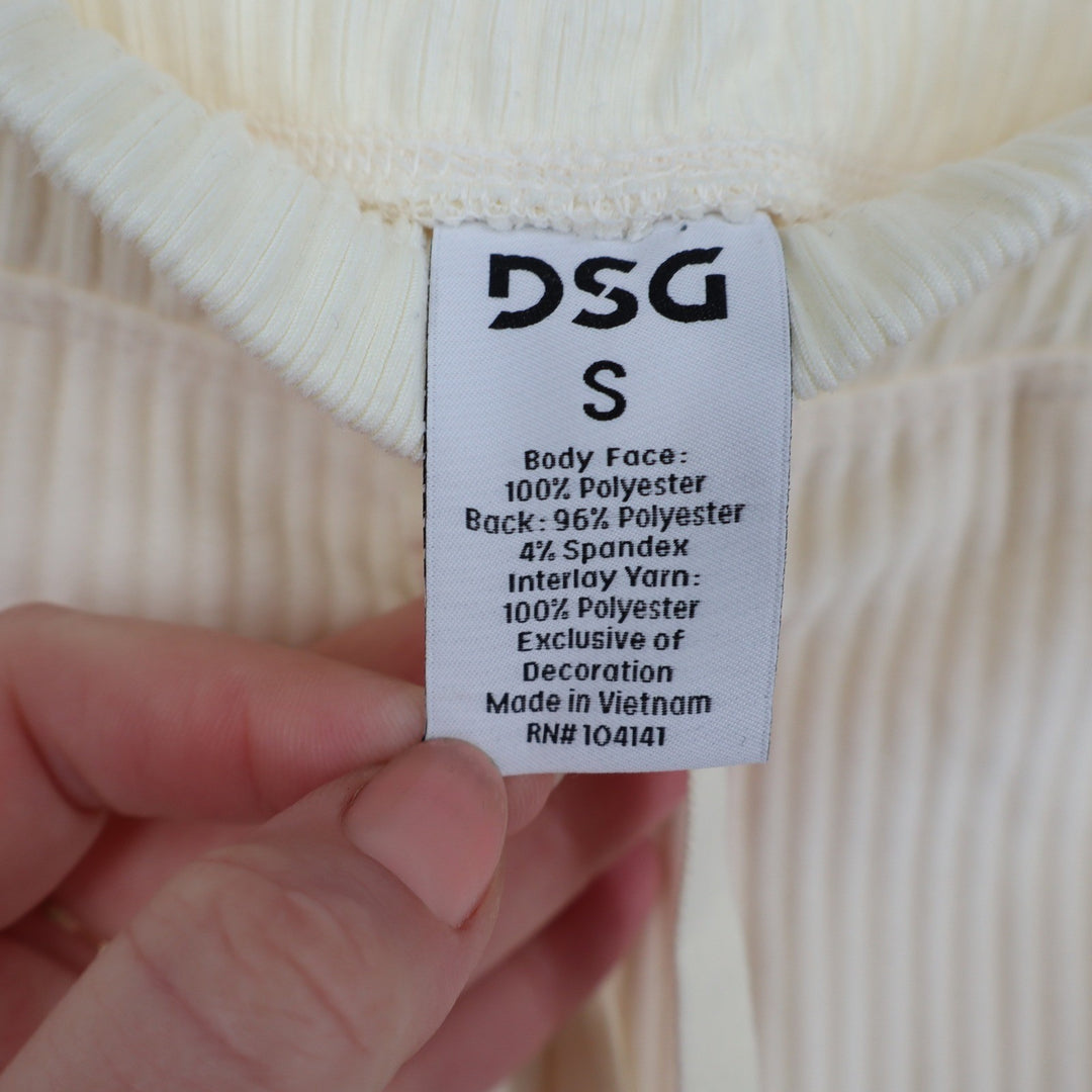DSG So Soft Ottoman Jogger Womens Small Light Cream High Rise Sweatpants
