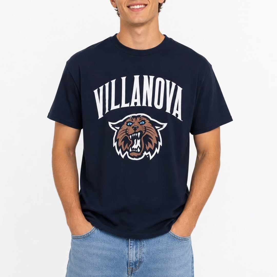 Old Varsity Brand Villanova Wildcats Navy Blue Graphic T-Shirt Mens M