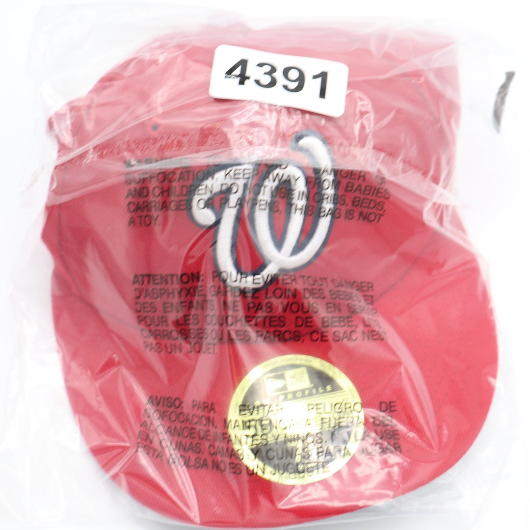 New Era Washington Nationals Low Profile 59FIFTY Fitted Hat Red MLB Size 7 1/2