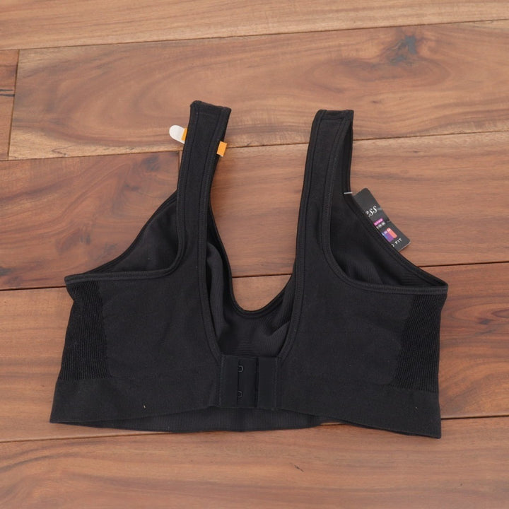 Bali T-Shirt Bra Womens Small Black Nylon Stretch Wireless Comfort Full Coverage