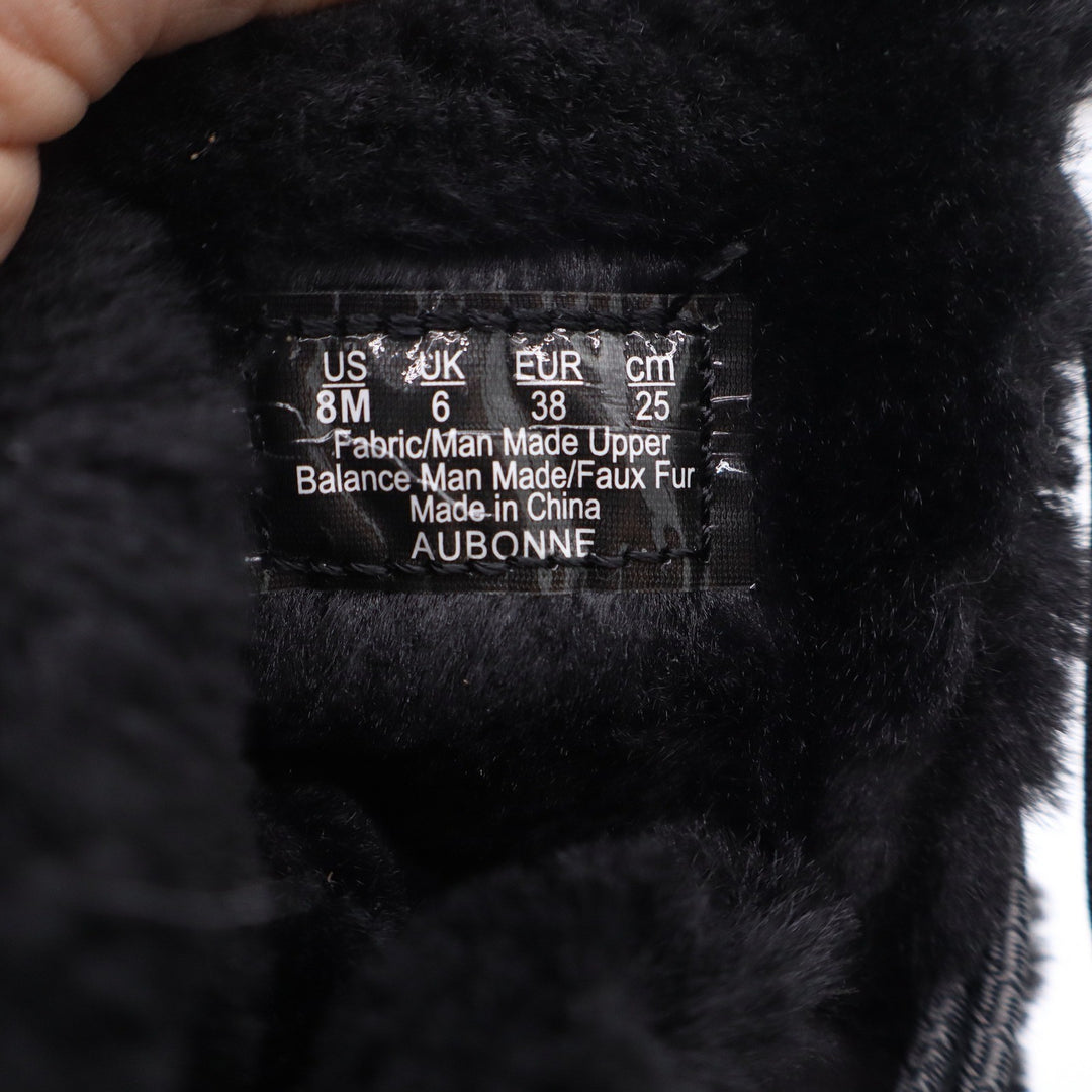Ryka Aubonne Womens Black Faux Fur Lined Bungee Winter Snow Boots Size 8M