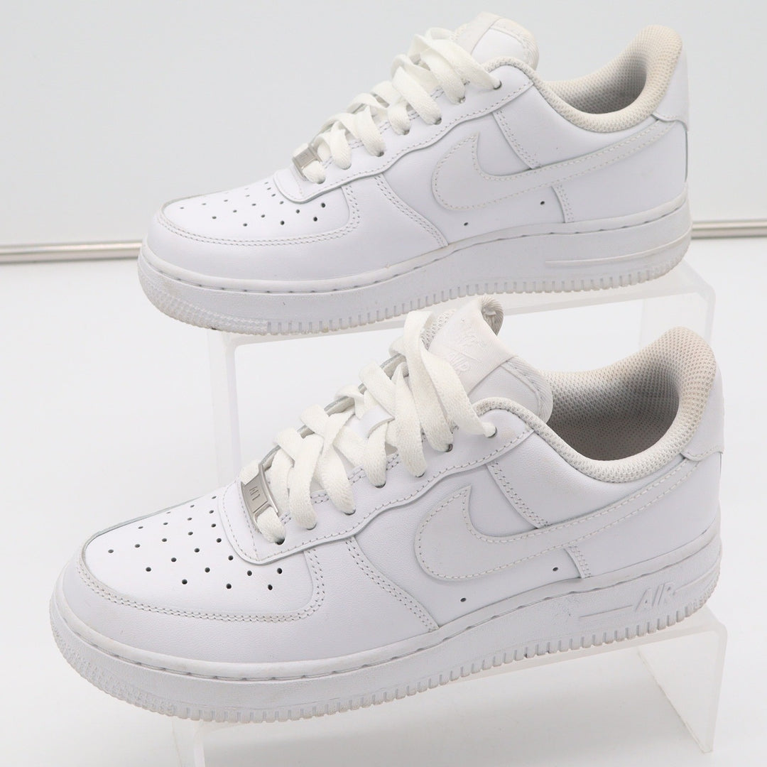 Nike Air Force 1 07 Womens 6.5 White Low Top Sneakers 315115-112 Triple White