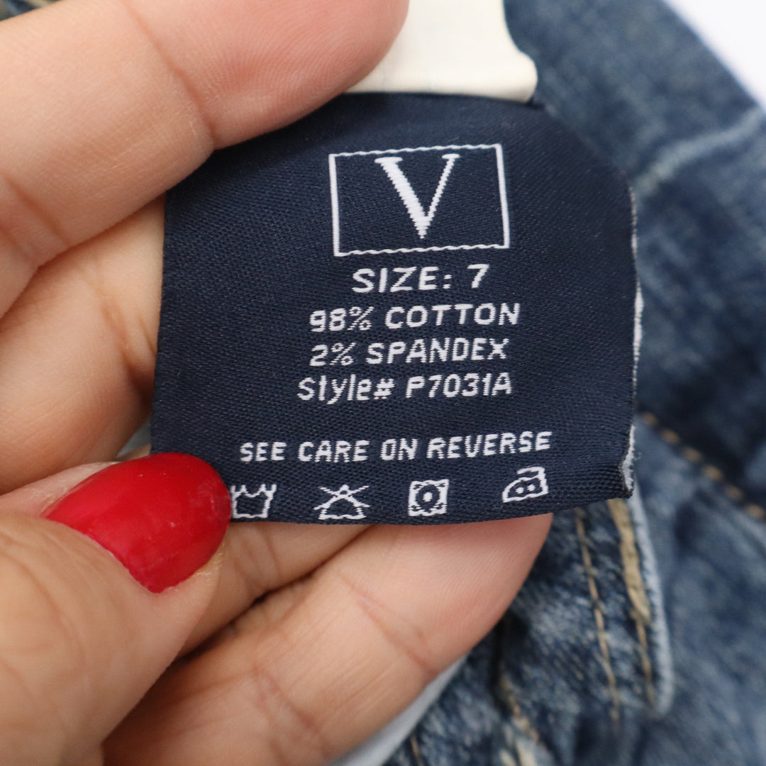 Vigold Blue Denim Straight Leg Jeans Medium Wash Flap Pocket Size 7