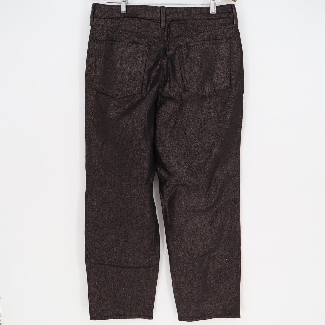 Old Navy OG Loose High-Rise Metallic Bronze Coated Jeans 12