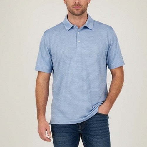 Walter Hagen 11 Majors Golf Polo Shirt Blue Stripe XXL Made in Jordan