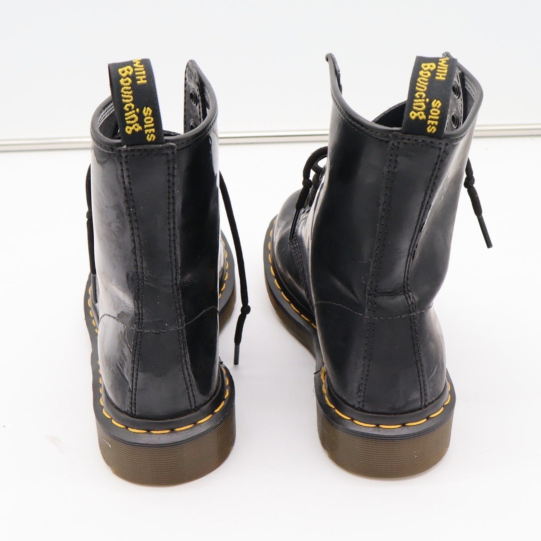 Dr. Martens 1460 Black Patent Leather 8-Eye Combat Boots US Women 7