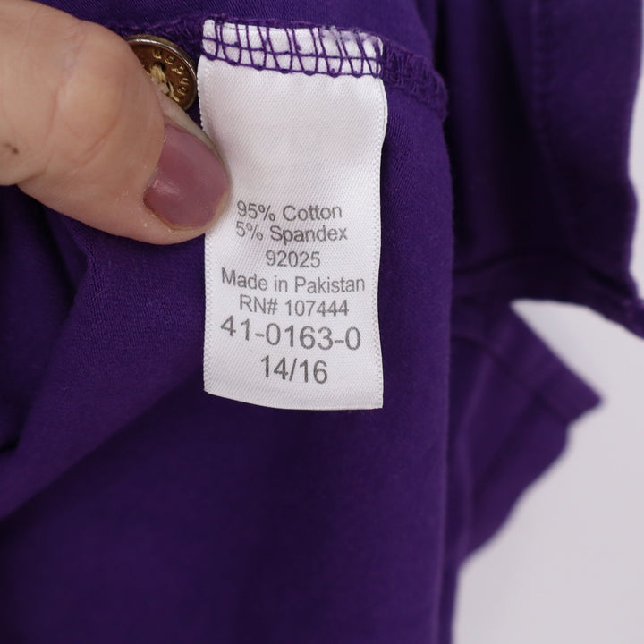 Jessica London Purple Boatneck Tunic Top Gold Shoulder Buttons 14/16
