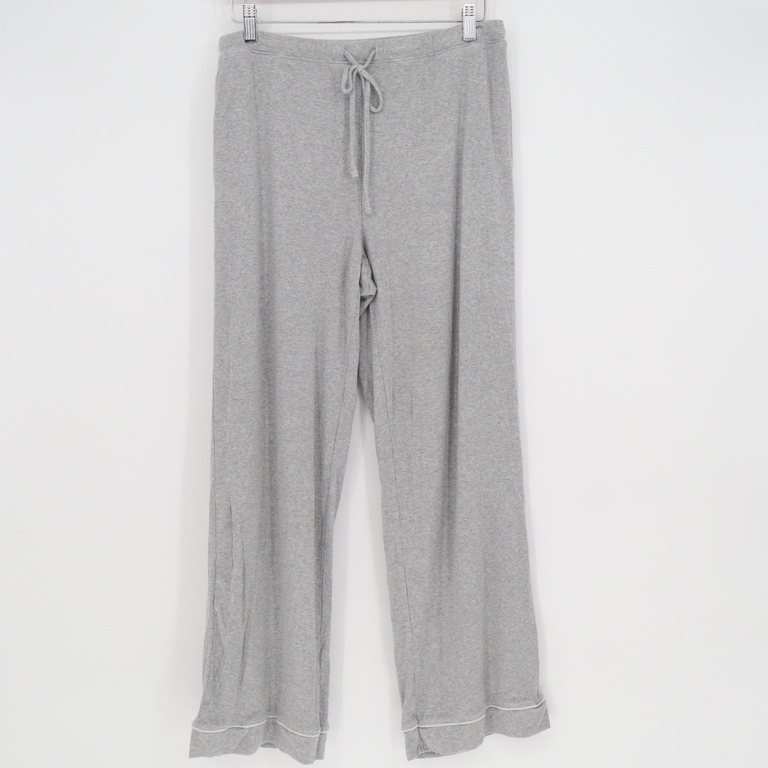 State of Day Intimates Mens Medium Gray Ribbed Modal Wide Leg Pajama Pants