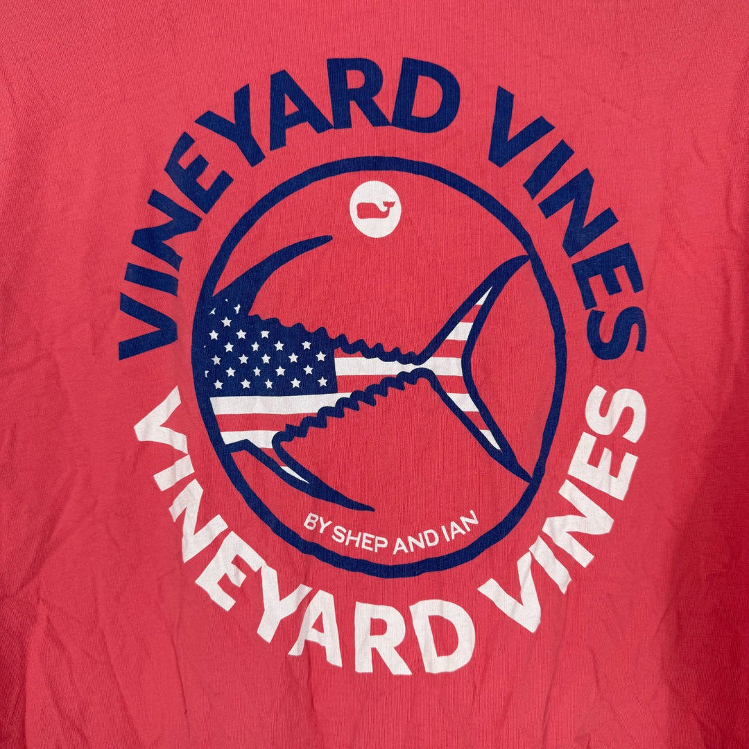 Vineyard Vines By Shep And Ian T Shirt Mens Medium Red American Flag Graphic