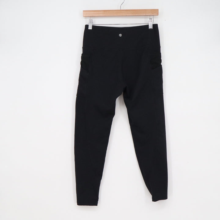 Ideology Womens Black High Waisted Activewear Leggings with Pockets Size M