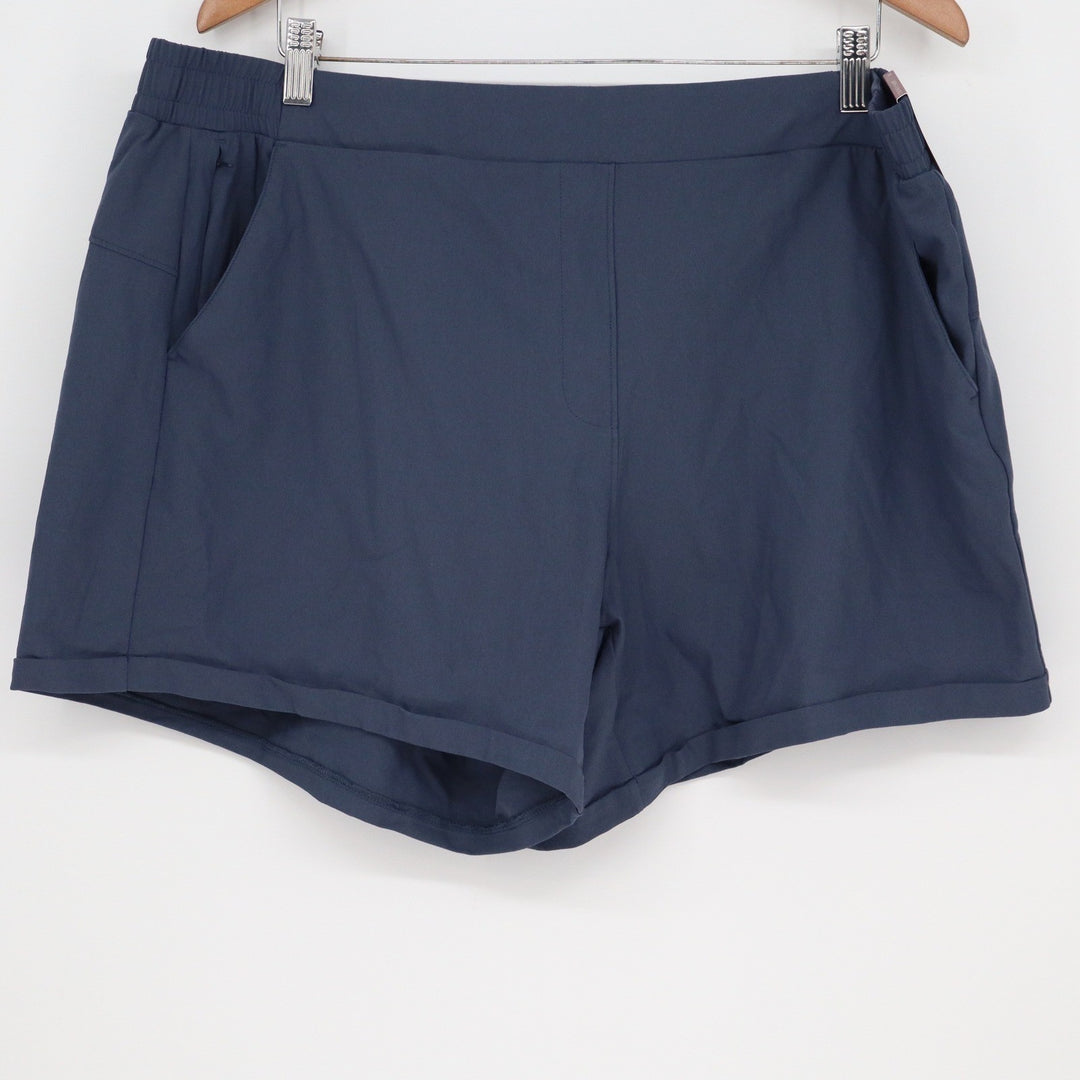 Calia Womens On the Fly Short 5" Inseam Ardosia Slate Blue XXL