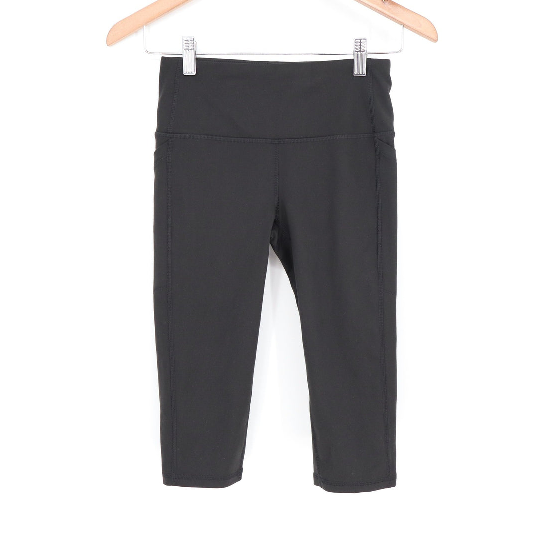 DSG Womens Momentum Crop Leggings Pure Black High Rise XS New