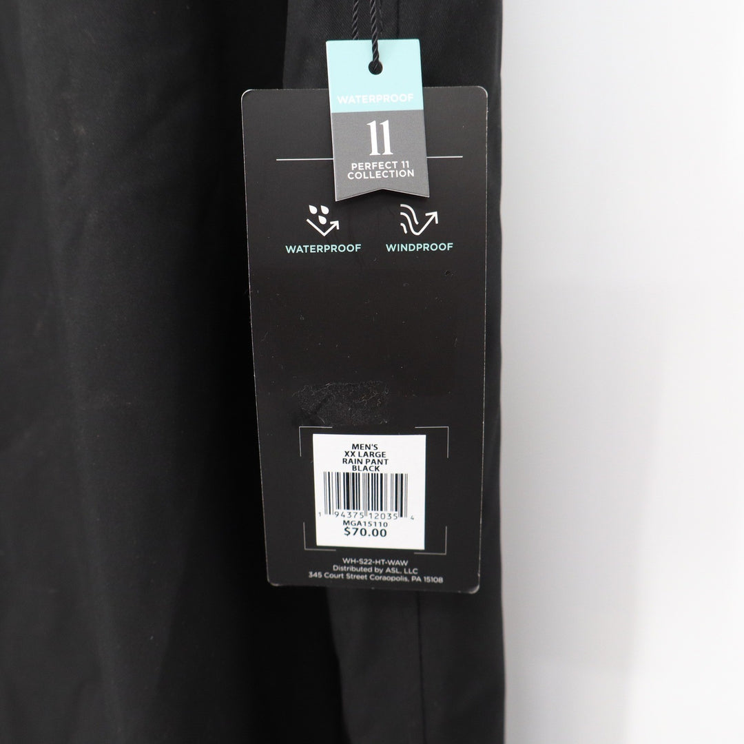 Walter Hagen Mens XXL Black Perfect 11 Waterproof Windproof Rain Pants