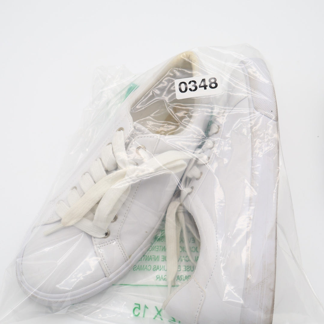 Nine West Layna Womens US 8M Trainers Shoes White Leather Athletic Sneakers