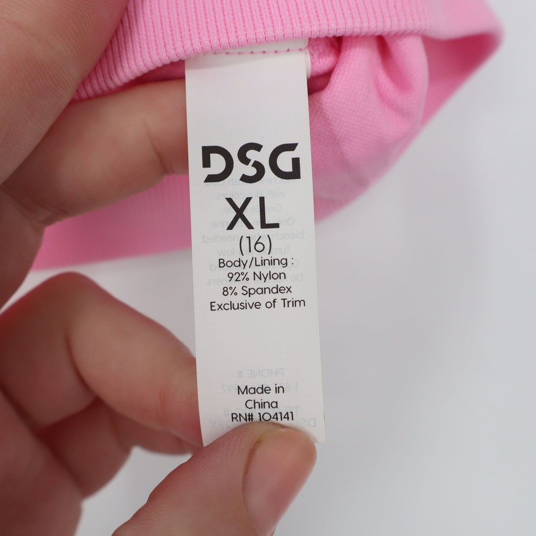 DSG Girls XL Momentum Seamless Sports Bra Pink Crush Racerback