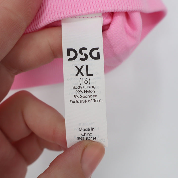 DSG Girls XL Momentum Seamless Sports Bra Pink Crush Racerback