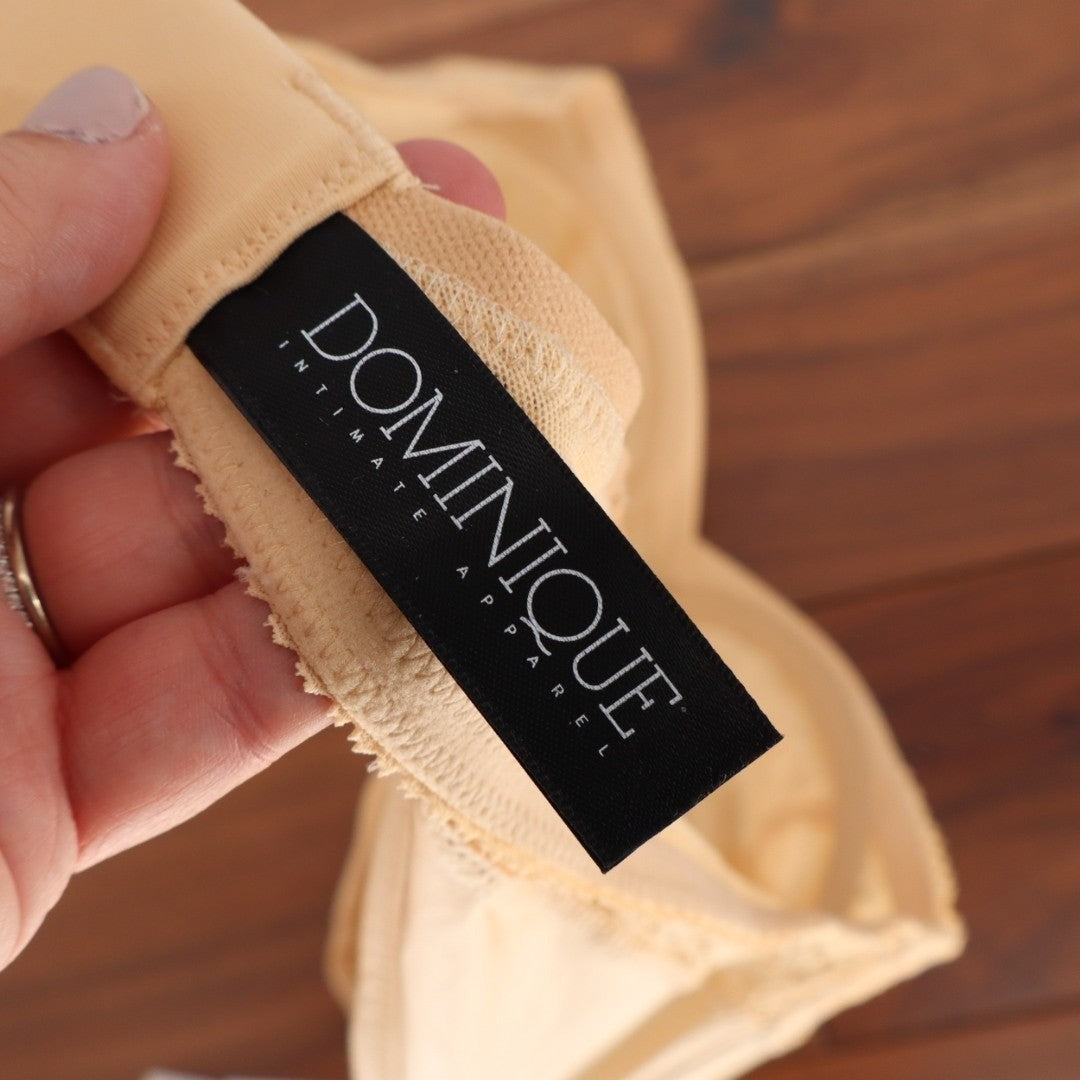 Dominique Tessa T-Shirt Bra Women 40B Latte Stretch Adjustable Strap Lace Detail