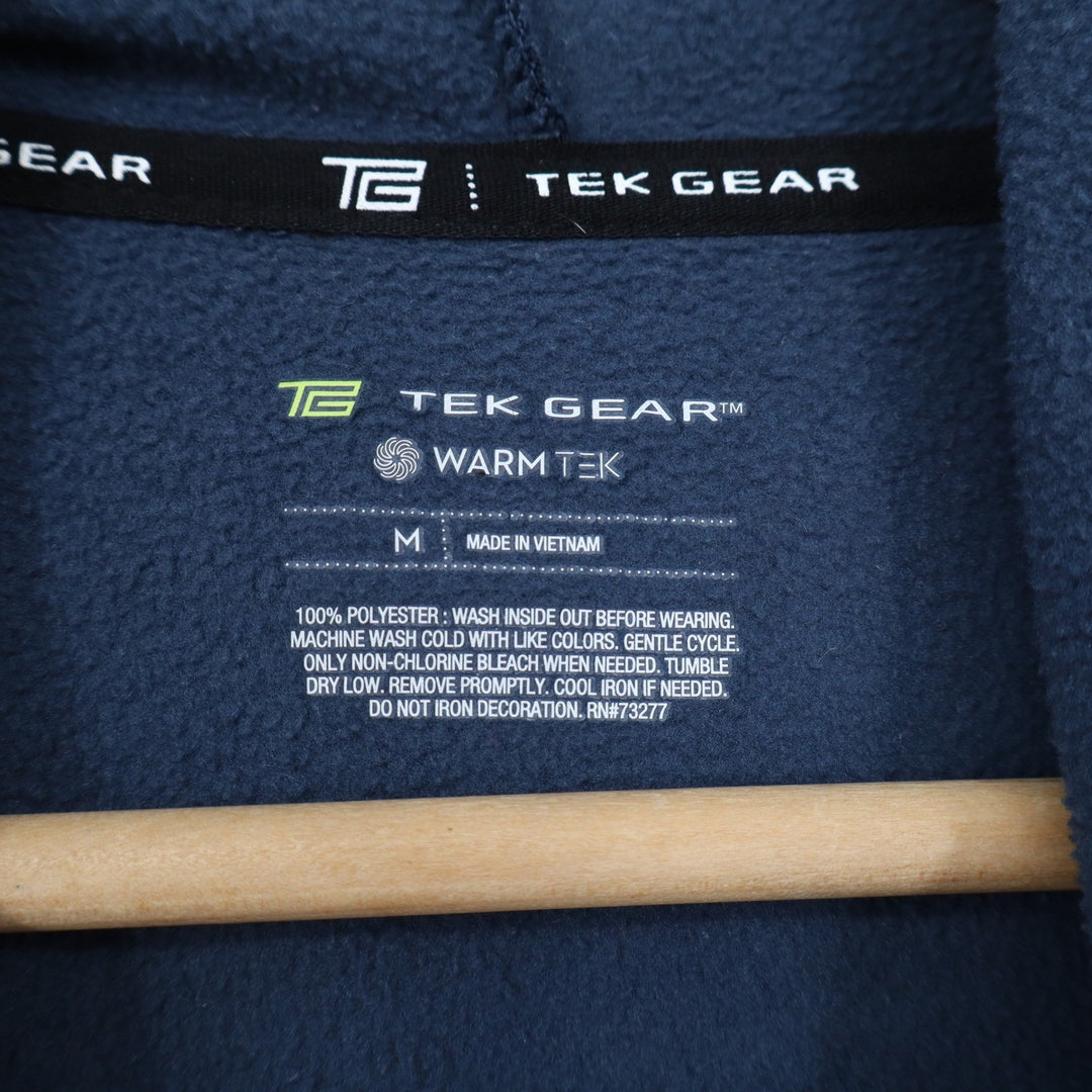 Tek Gear Mens New England Patriots Warm Tek Hoodie Navy Blue Space Dye Size M