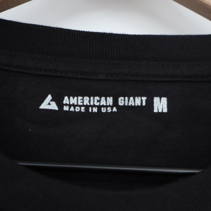 American Giant Classic Black Crew Neck T Shirt Made in USA Mens Size Medium