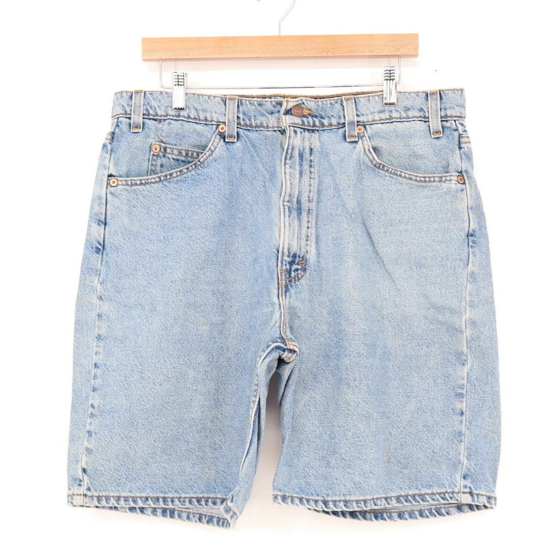 Vintage Levis 550 Relaxed Fit Denim Shorts Mens 38 Light Wash Made in USA Jorts