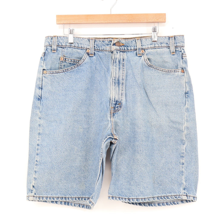 Vintage Levis 550 Relaxed Fit Denim Shorts Mens 38 Light Wash Made in USA Jorts