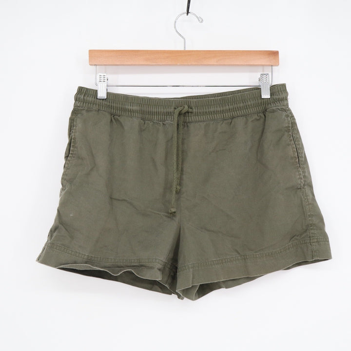 Lou & Grey Olive Green Lyocell Cotton Pull On Shorts Womens Medium Elastic Waist
