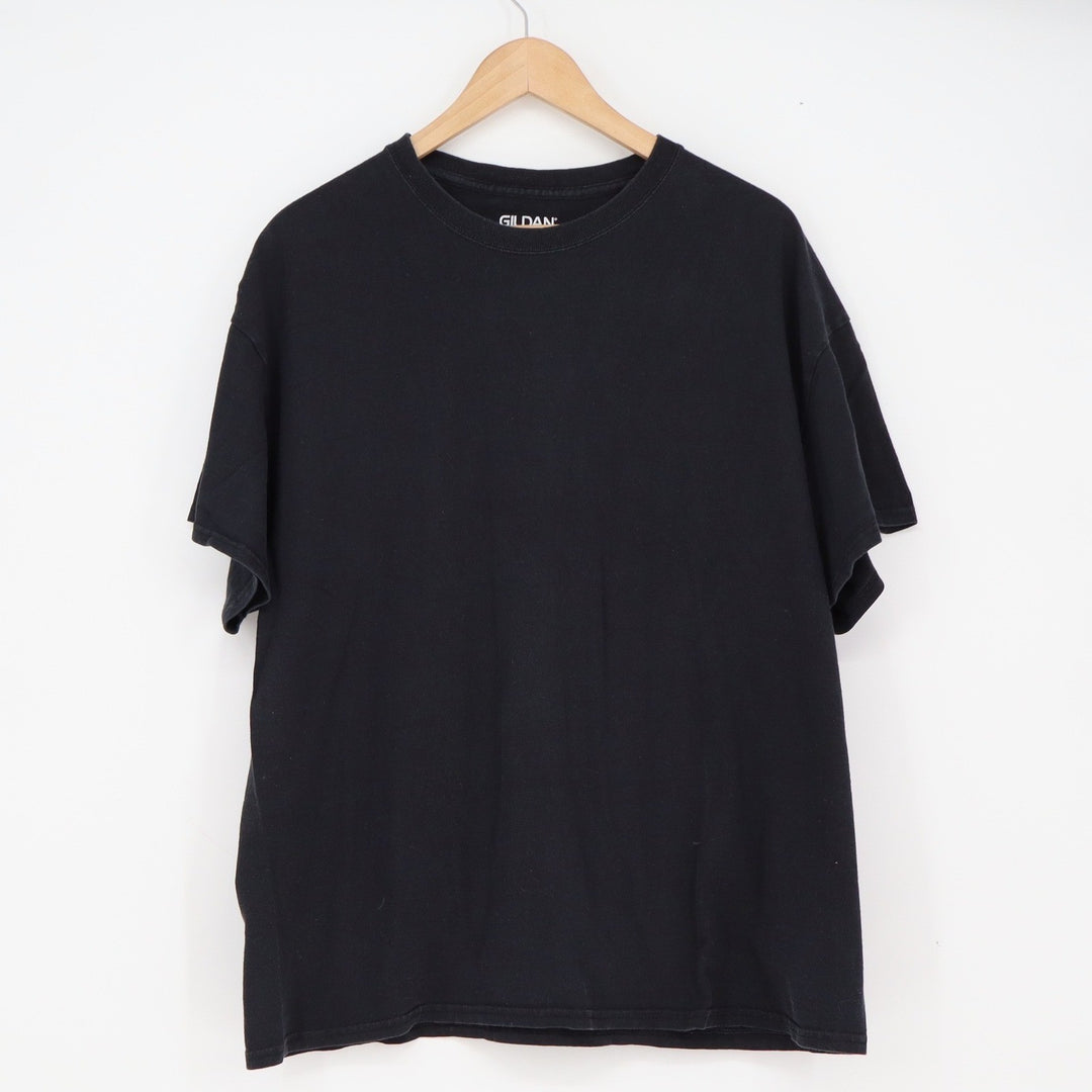 Gildan T-Shirt Mens XL Heavy Cotton Black Short Sleeve Basic Excellent