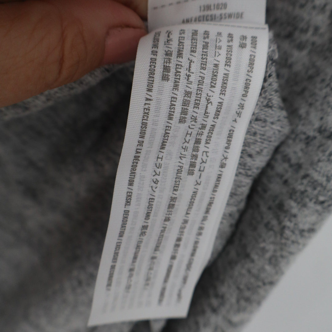 Abercrombie & Fitch Womens XL Soft A&F Cozy Henley Top Grey Marled Long Sleeve