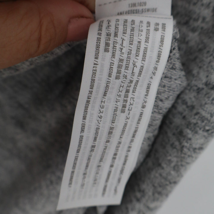 Abercrombie & Fitch Womens XL Soft A&F Cozy Henley Top Grey Marled Long Sleeve