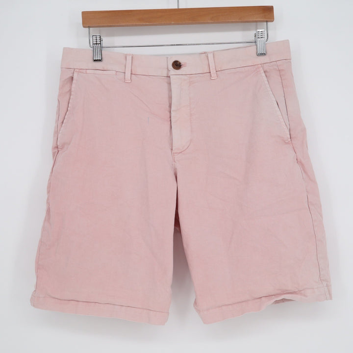 Gap Mens 33 Salmon Pink 10 Inch Chino Shorts Stretch Cotton Flat Front