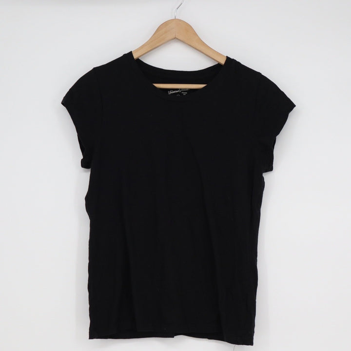 Universal Thread Goods Co Black Short Sleeve Cotton Crew Neck T-Shirt Size M