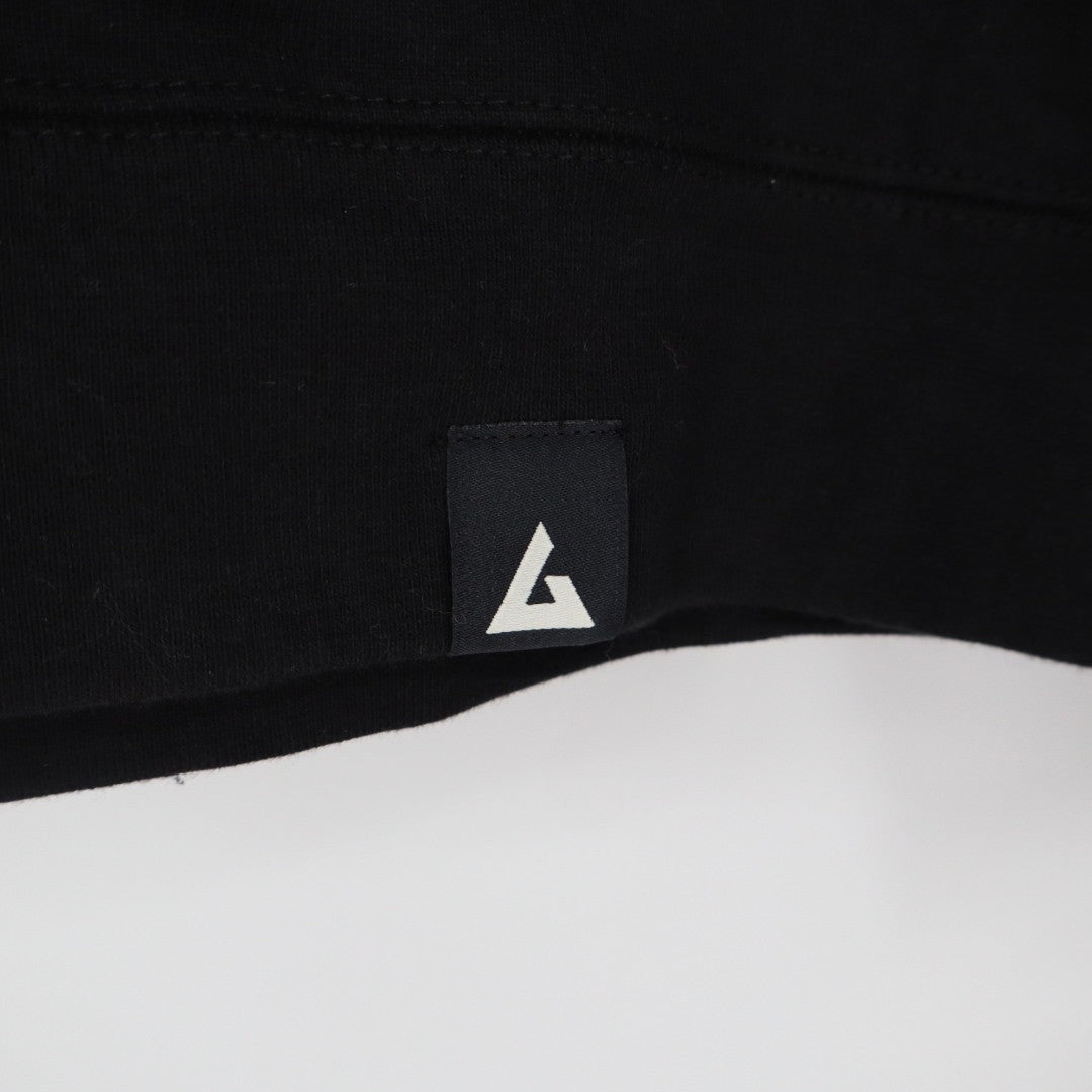 American Giant Hoodie Womens Medium Black Full Zip Cotton Lined Logo Casual