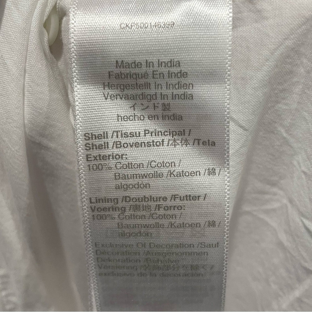 Madewell The Melody Bubble-Hem Smocked Midi Dress In Poplin Size S