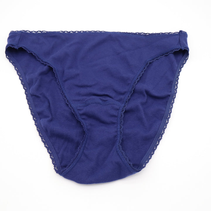 Charter Club Intimates Everyday Cotton Bikini Panty Womens Medium Galaxy Blue