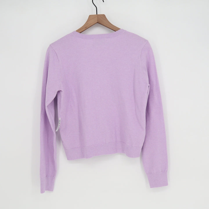 Old Navy Womens Lavender Purple Crew Neck Button Front Cardigan Sweater M