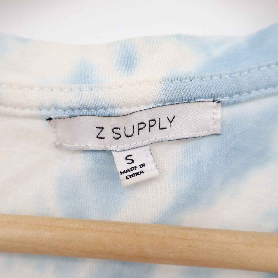 Z Supply Pastel T-Shirt Dress Womens Small Multi Tie Dye Short Sleeve Twist Hem