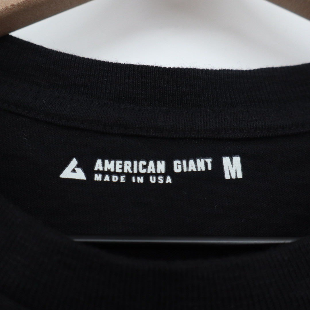 American Giant Classic Black Crew Neck T Shirt Mens Size Medium Made in USA