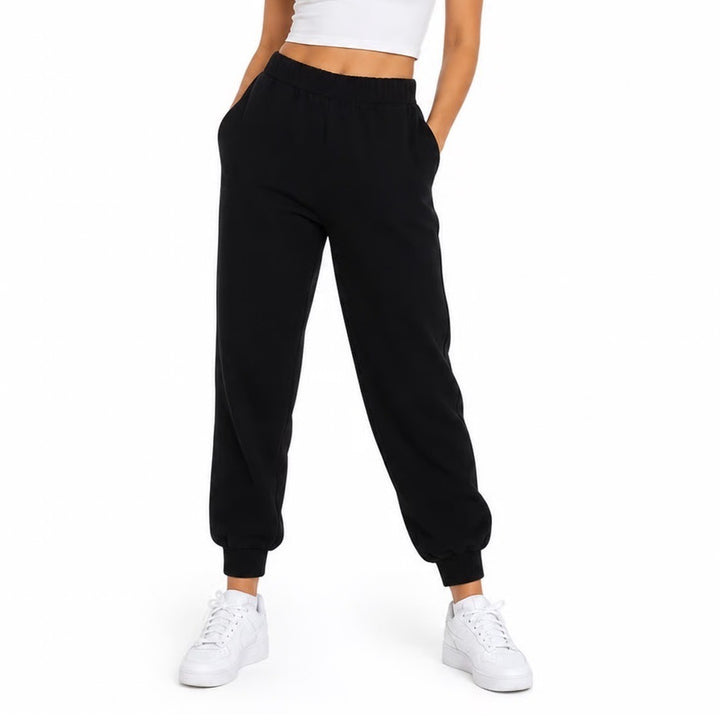 Prologue Womens Black High Rise Cotton Blend Tapered Jogger Pants Size M