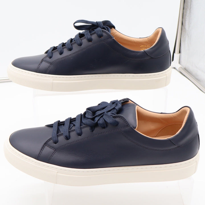 Margaux The Sneaker Navy Calf Leather Low Top Lace Up Shoes 39.5 M New In Box