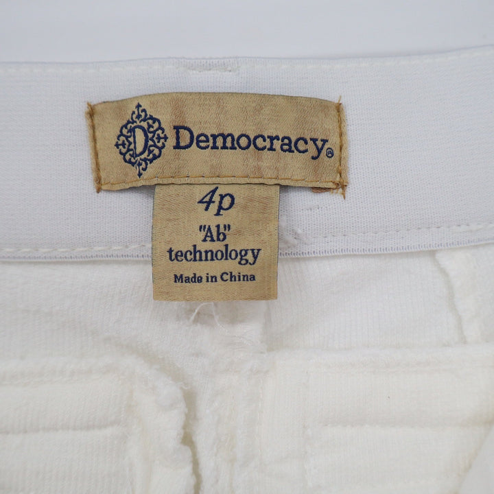 Democracy Ab Technology Cream Corduroy Flare Leg Pants Womens 4P