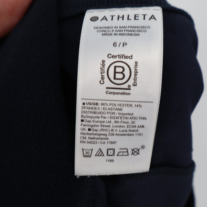 Athleta Venice Jogger Navy Blue Camo Ankle Zip Pants 6P Petite