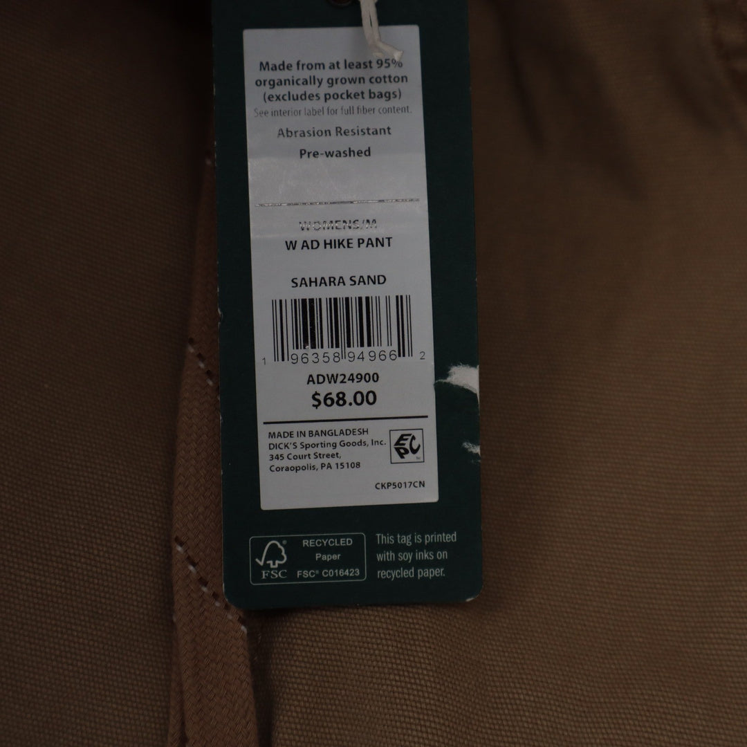 Alpine Design Womens Sahara Sand Hike Pant Organic Cotton Tan Size M NEW