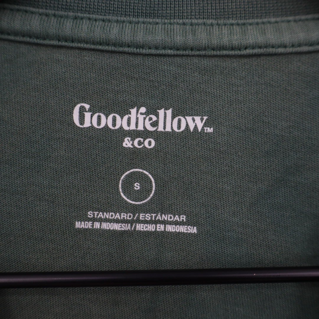 Goodfellow & Co Mens Green Short Sleeve Henley Shirt Size Small
