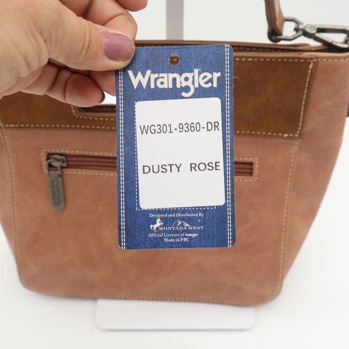 Wrangler Dusty Rose Western Aztec Crossbody Bag