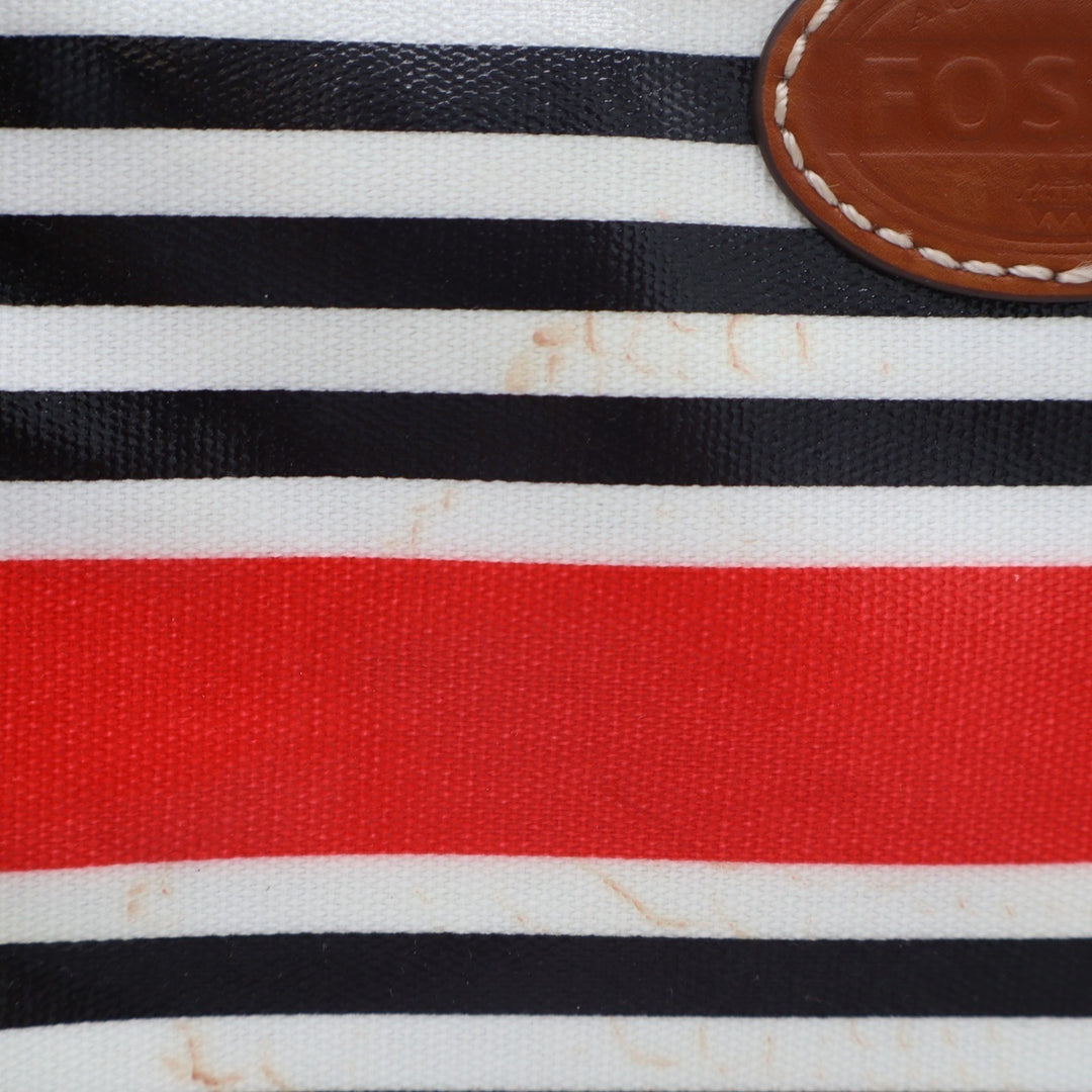 Fossil Keyper Womens Handbag Multicolor Striped Adjustable Strap Crossbody Bag