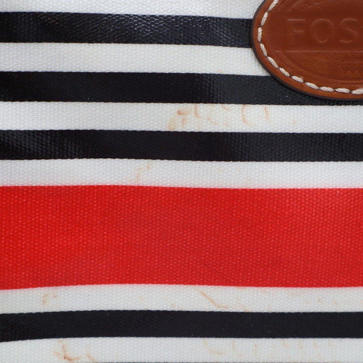 Fossil Keyper Womens Handbag Multicolor Striped Adjustable Strap Crossbody Bag