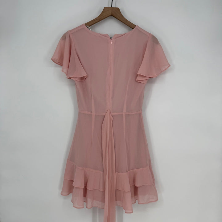 Lulus Sweet Like You Blush Ruffled Mini Dress Size S