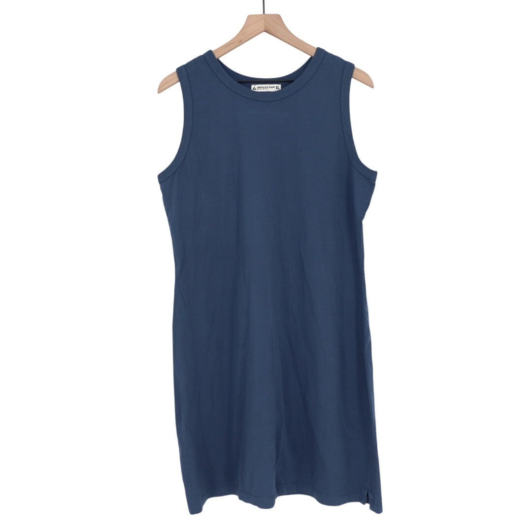 American Giant Women's Muscle Tee Dress Size XL Made in USA Bluefin